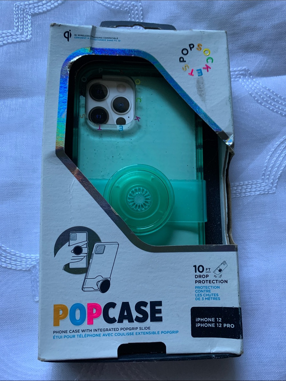 Protective iPhone 12 / 12 Pro Case with Integrated PopGrip - Teal